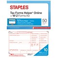 Staples 2017 Tax Forms, W-2 Tax IJ/L Frms and TFH Online 50-pk