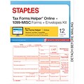 Staples 2017 Tax Forms, 1099-Misc IJ/Lsr Frms TFH Online & Env 12pk