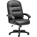 HON Leather Executive Chair, Fixed Arms, Black (HON2095HPWST11T)