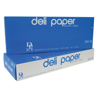 Durable™ Interfolded Dry Wax Deli Paper Sheets, 15 x 10.75, 500 Sheets (URD50015)