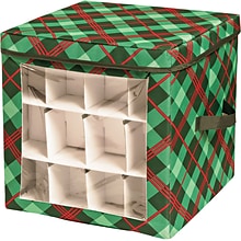 Honey Can Do Plaid Ornament Storage Cube (SFT-07752)