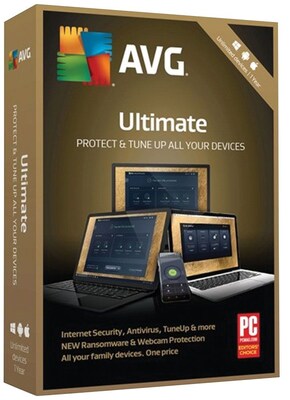 AVG Ultimate 2019, Unlimited 1 Year for Windows/Mac (1-1000 Users) [Download]