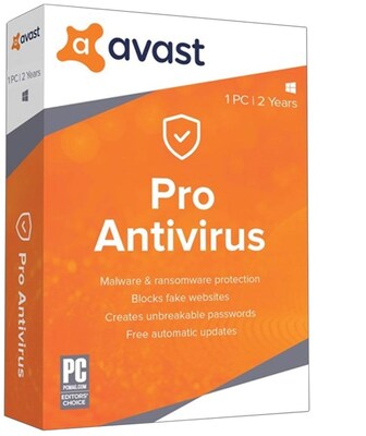 Avast Pro Antivirus 2019, 1 PC 2 Year for Windows (1 User) [Download]