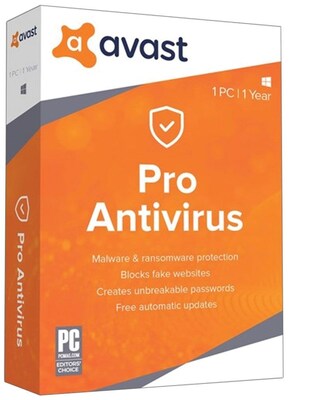 Avast Pro Antivirus 2019, 1 PC 1 Year for Windows (1 User) [Download]
