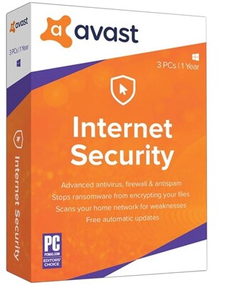 Avast Internet Security 2019, 3 PC 1 Year for Windows (1-3 Users) [Download]