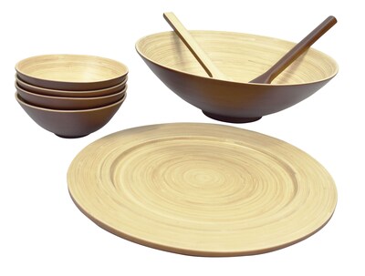 8 Piece Bamboo Salad Serving Set