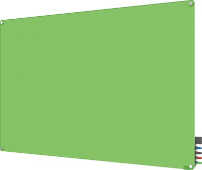 Ghent Manufacturing Harmony Magnetic Glass Dry Erase Board, Frameless, Green, 4 x 3 (HMYRM34GN)