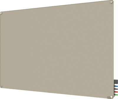 Ghent® Harmony Magnetic Glass Markerboard With Round Corner, Gray, 3 x 4 (HMYRM34GY)