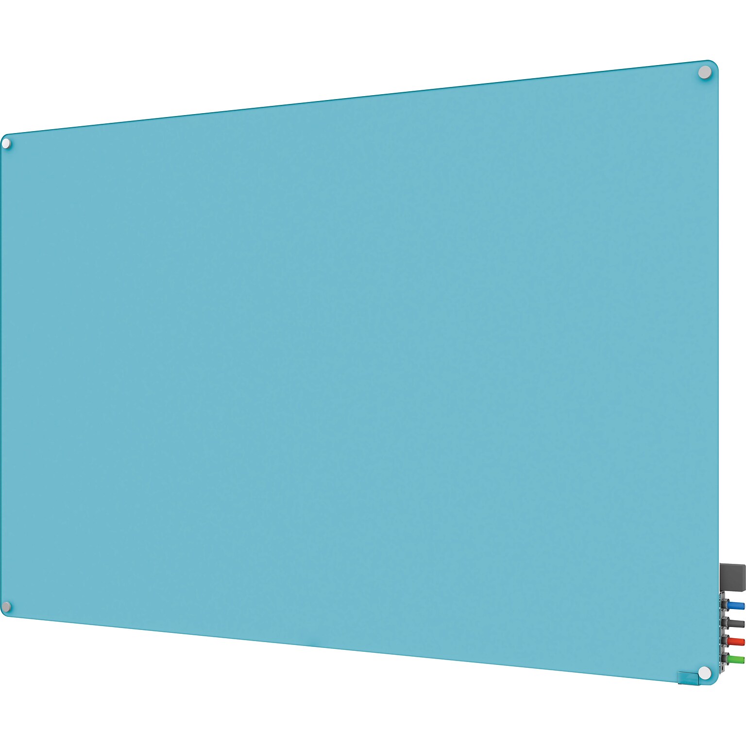 Ghent® Harmony Magnetic Glass Markerboard With Round Corner, Blue, 2 x 3 (HMYRM23BE)
