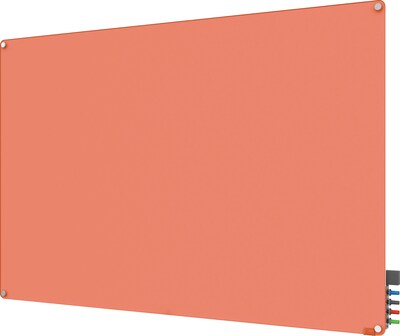 Ghent® Harmony Magnetic Glass Markerboard With Round Corner, Peach, 4 x 4 (HMYRM44PH)
