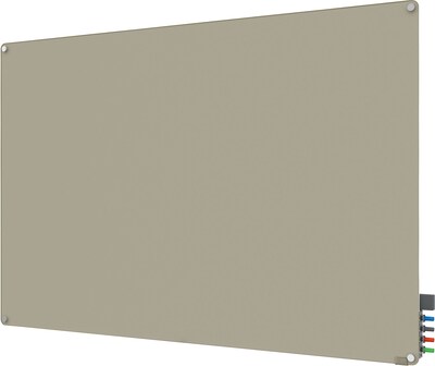 Ghent® Harmony Magnetic Glass Markerboard With Round Corner, Gray, 4 x 4 (HMYRM44GY)