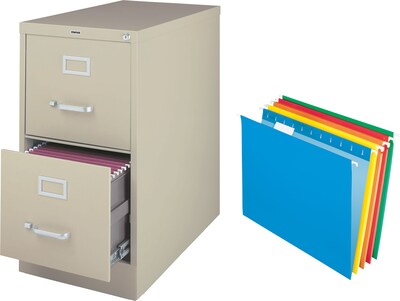 Free File Folders When You Buy A Quill 2 Drawer Letter Size