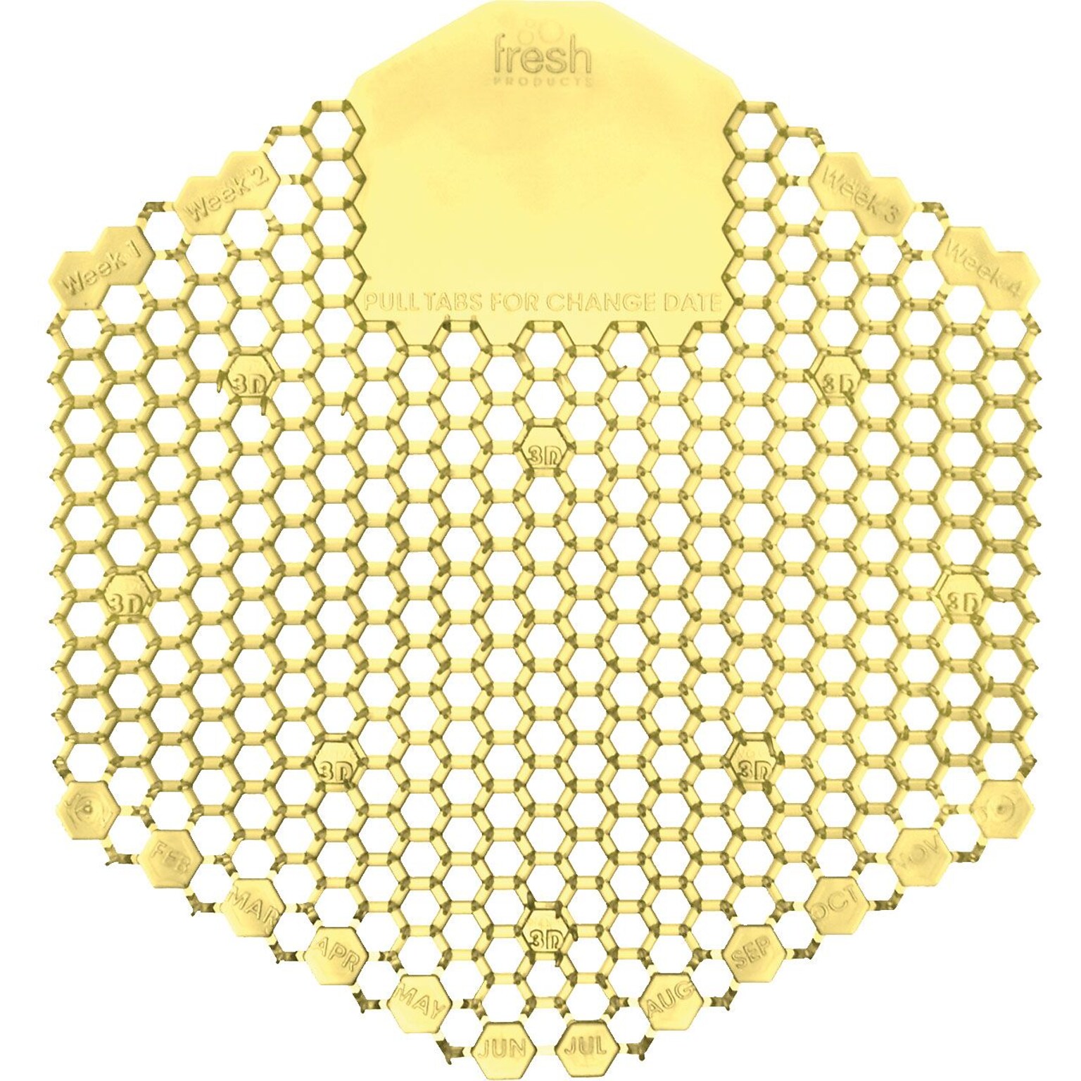 Fresh Products Wave 3D Urinal Screen, Citrus Scent, 10/Pack (3WDSF10)