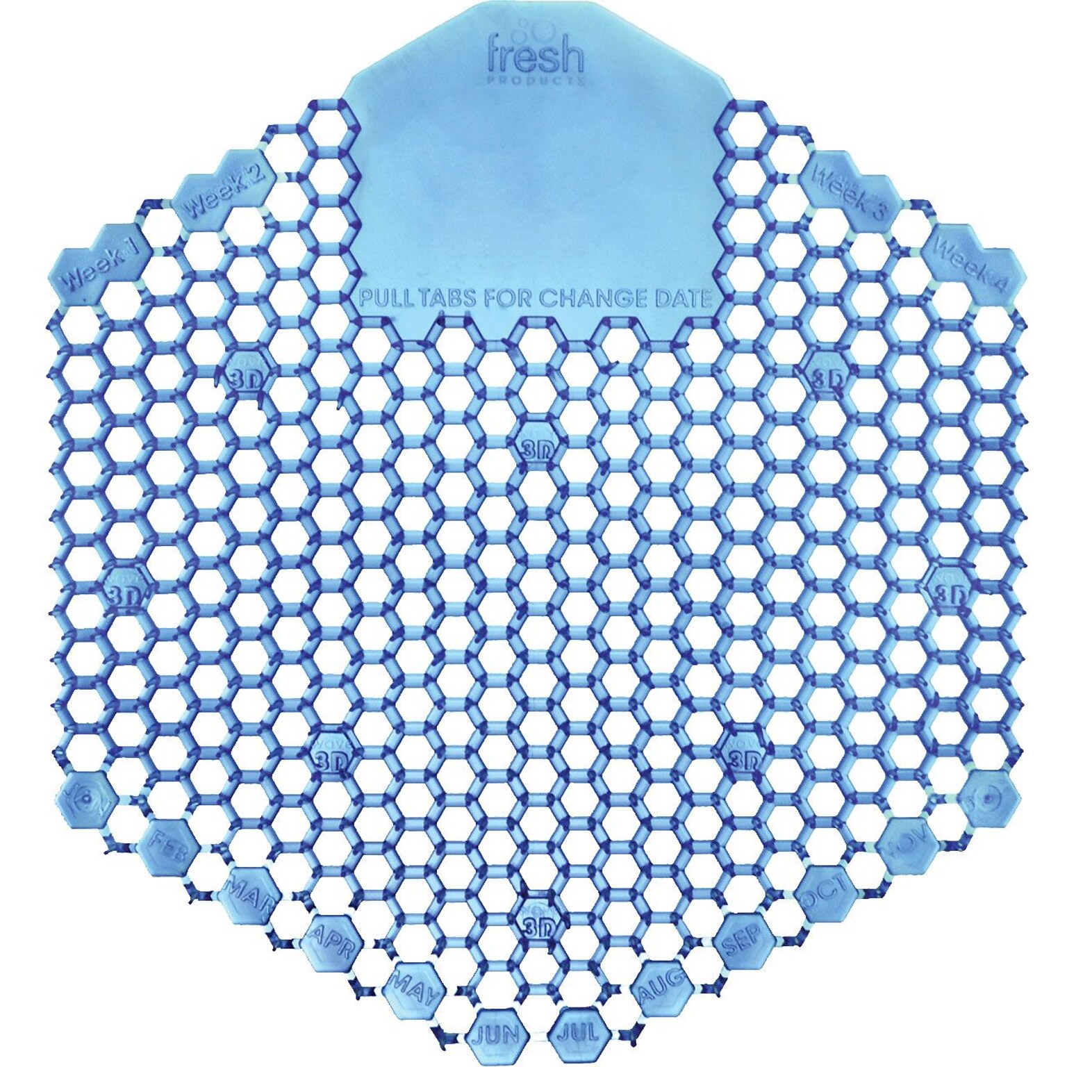 Fresh Products Wave 3D Urinal Screen, Cotton Blossom Scent, 10/Pack (3WDSF06)