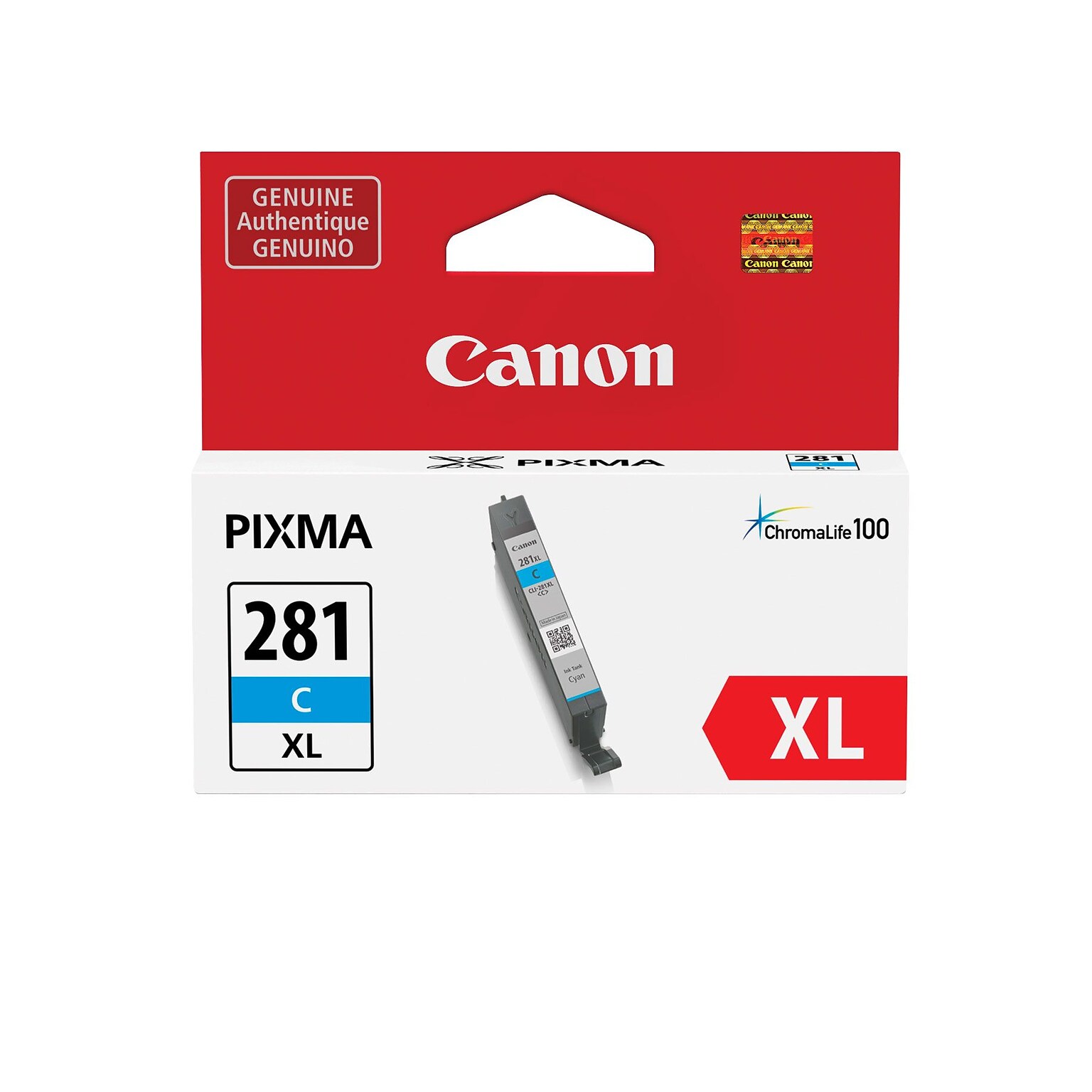 Canon 281XL Cyan High Yield Ink Cartridge (2034C001)