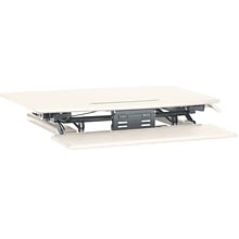 HON 35W Desktop Riser with Keyboard Tray, White (BSXRISERWHT)