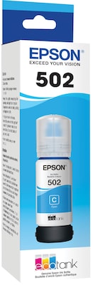Epson T502 Black, Cyan, Magenta, Yellow Standard Yield Ink Bottles, 4/Pack