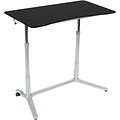 Studio Designs™ 50.25 Steel/Glass Futura Craft Station with Folding Shelf, Silver/Blue (10095)