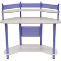 Studio Designs™ 42 Study Corner Desk With Shelves, Purple/Gray (55121)