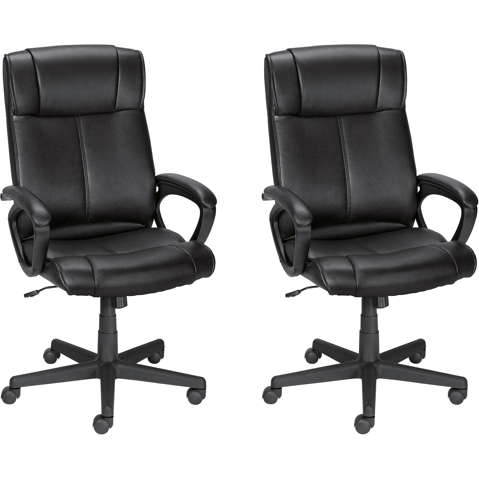 Buy 1 Get 1 FREE Quill Brand® Turcotte Luxura High-Back Manager Chair, Black