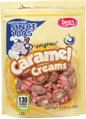 Goetze's Candy 3 Lbs. Caramel Creams Resealable Bag