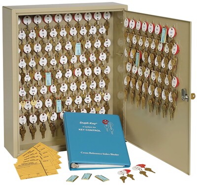 MMF Industries™ STEELMASTER® Dupli-Key® Two-Tag Cabinet, Sand, 120 Key Capacity, 20 1/8H x 16 1/2W x 4 7/8D