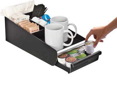 Mind Reader Vesta Coffee Condiment Organizer For 18 K-Cup, Black (ORG01-BLK)