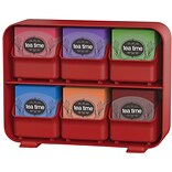 Mind Reader Clutch 6 drawer Tea Bag Holder, Red (STBORG-RED)
