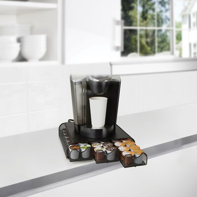 Mind Reader 'Anchor' Coffee Pod Triple Drawer 36 Capacity, Black Metal Mesh (TRY3PCMESH-BLK)