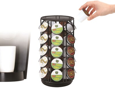 Mind Reader 35 Capacity Rotating Metal K-Cup Carousel, Black (METCAR35-BLK)