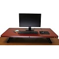 Mind Reader Electric Powered Adjustable Standing Desk with Color Coded Buttons, Brown (SDELEC-BRN)