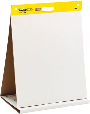 Post-it Super Sticky Tabletop Easel Pad, 20 x 23, 20 Sheets/Pad (563), White, Paper | Quill