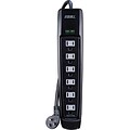 Quill Brand® 6-Outlet 1100 Joule Surge Protector with 4 Cord, Black