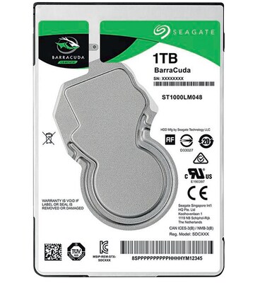 Seagate BarraCuda ST1000LMA48 1TB HDD 2.5 Inch SATA 6 Gb/s 5400 RPM 128MB Cache for PC Laptop Intern