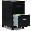 Quill Brand® 2-Drawer Vertical File Cabinet, Locking, Letter, Black, 18D (52145)