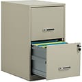 Quill Brand® 2-Drawer Vertical File Cabinet, Locking, Letter, Putty/Beige, 18D (52150)