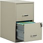 Quill Brand® 2-Drawer Vertical File Cabinet, Locking, Letter, Putty/Beige, 18"D (52150)