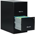 Quill Brand® 2-Drawer Vertical File Cabinet, Locking, Letter, Black, 22D (52153)