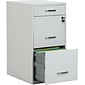 Quill Brand® 3-Drawer Vertical File Cabinet, Locking, Letter, White, 18"D (52144)