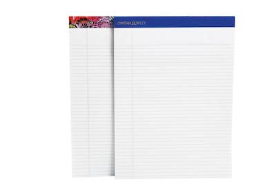 Cynthia Rowley Writing Pads, 8.5  x 11.75, Assorted, 2 Pack, Blue, Marble (50493)