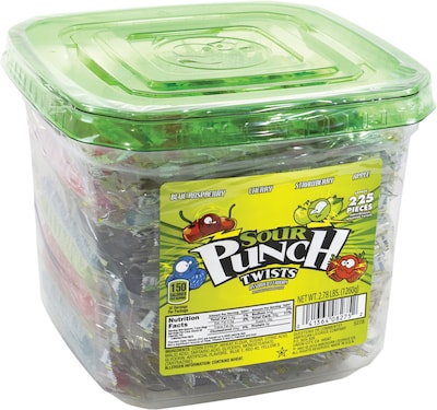 Sour Punch Twists, Assorted Fruit Flavors, 43 Oz. (209-16848)