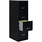 Quill Brand® 4-Drawer Vertical File Cabinet, Locking, Letter, Black, 18"D (52152)