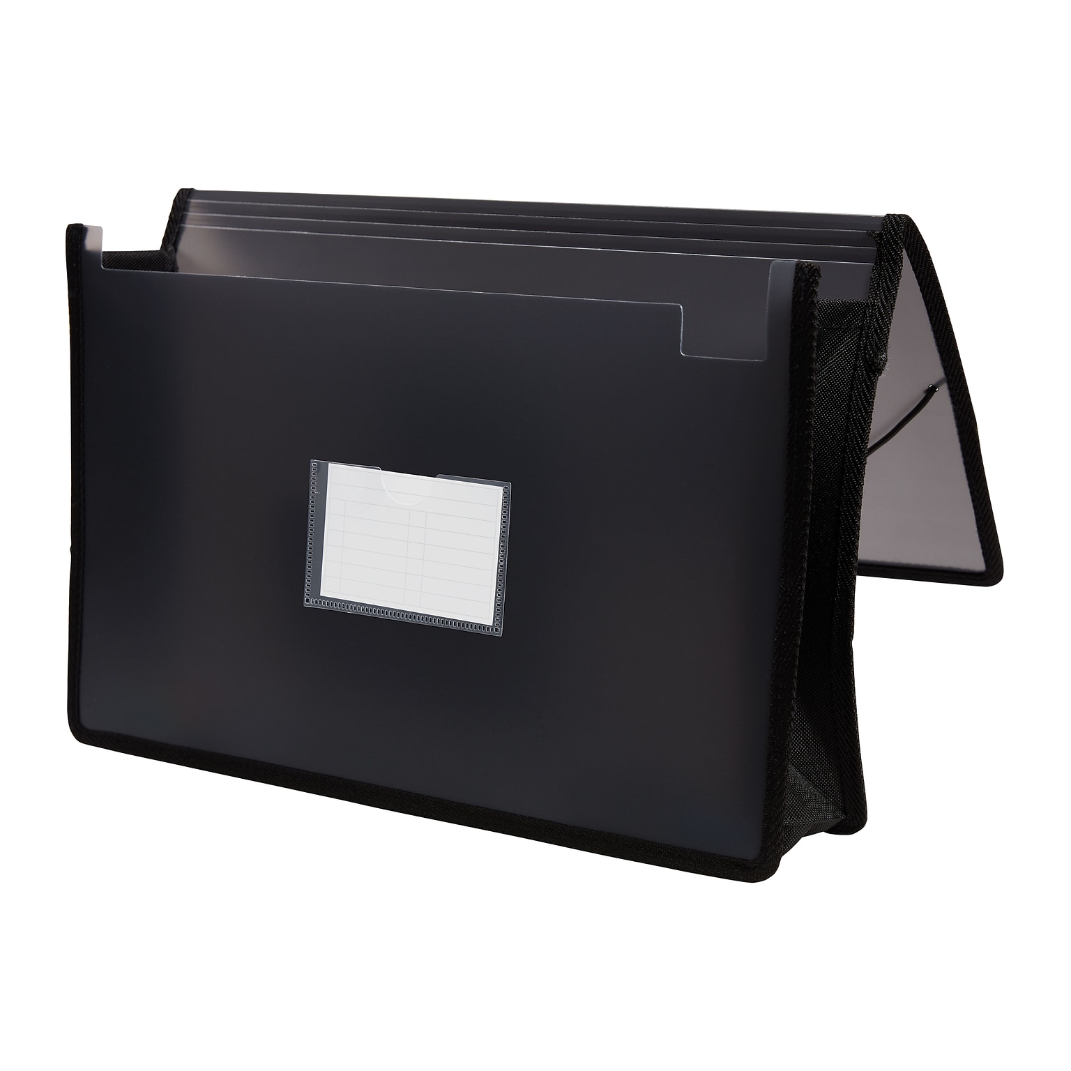 TRU RED 3.5 Expanding Wallet, Elastic Closure, Legal Size, Black (TR10761)