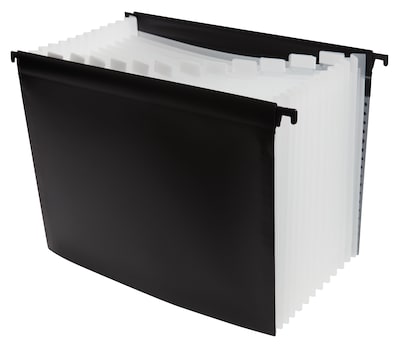 Staples Moisture Resistant Hanging File Folder, 15.35 Expansion, Letter Size, Black (TR51813)