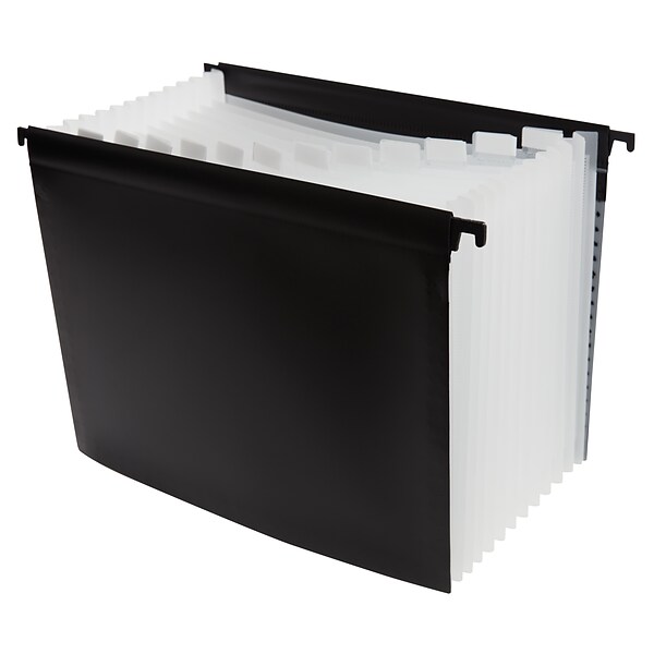 TRU RED™ Moisture Resistant Hanging File Folder, 15.35 Expansion, Letter Size, Black (TR51813)