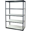 Storage Concepts Office Shelving, Low Profile Boltless, 5 Shelves with White Laminated Board, 96H x 36W x 24D