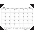 2018-2019 House of Doolittle Academic Desk Pad Calendar, Economy Black, 22 x 17 (HOD-12502)