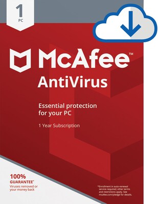 McAfee AntiVirus for 1 Device for Windows (1 User), Download (T9QXAJZ8NVP3HLA)