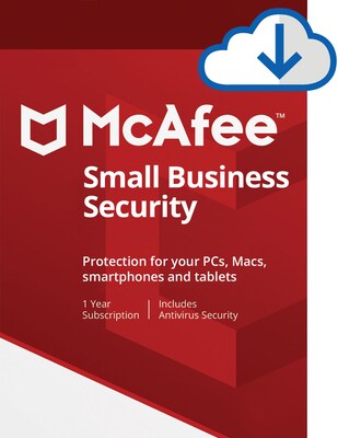 McAfee Small Business Antivirus Security for 5 Devices (1-5 Users), Download (SYJSRC8JU3G88HB)