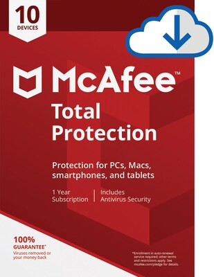 McAfee Total Protection for 10 Devices for Windows (1-10 Users), Download (R2ZUKZQAWK4LUKD)